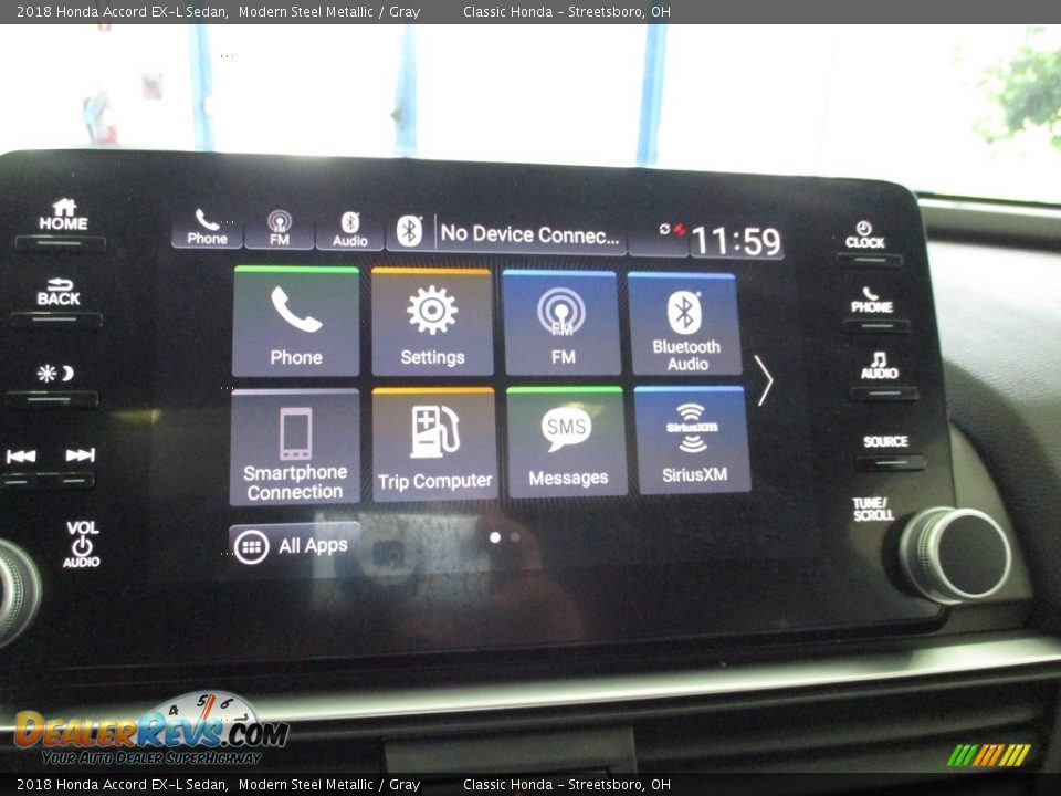 2018 Honda Accord EX-L Sedan Modern Steel Metallic / Gray Photo #35