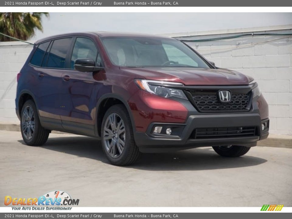 2021 Honda Passport EX-L Deep Scarlet Pearl / Gray Photo #1