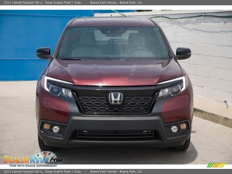 2021 Honda Passport EX-L Deep Scarlet Pearl / Gray Photo #3