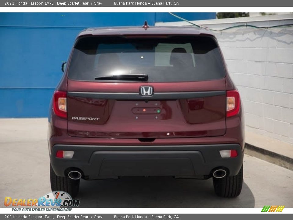 2021 Honda Passport EX-L Deep Scarlet Pearl / Gray Photo #5