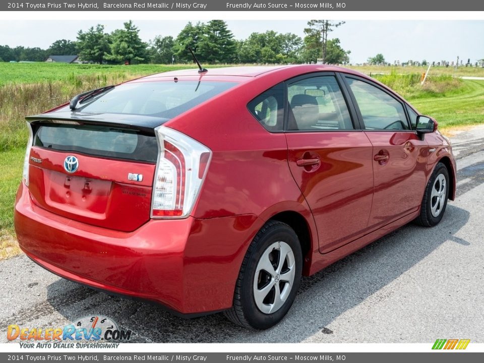 2014 Toyota Prius Two Hybrid Barcelona Red Metallic / Misty Gray Photo #4