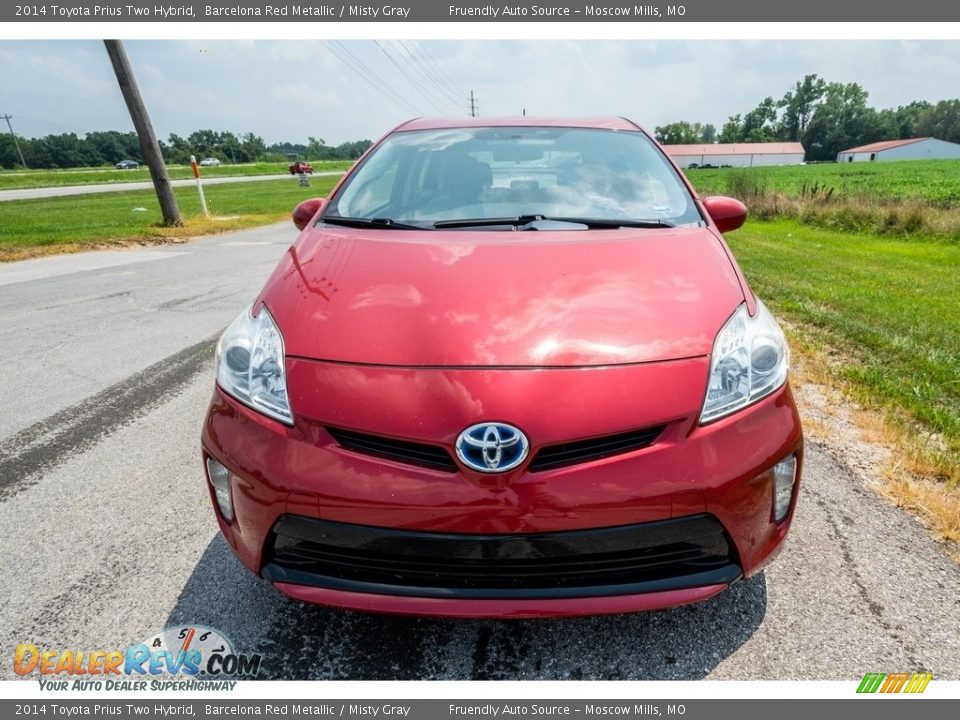 2014 Toyota Prius Two Hybrid Barcelona Red Metallic / Misty Gray Photo #9