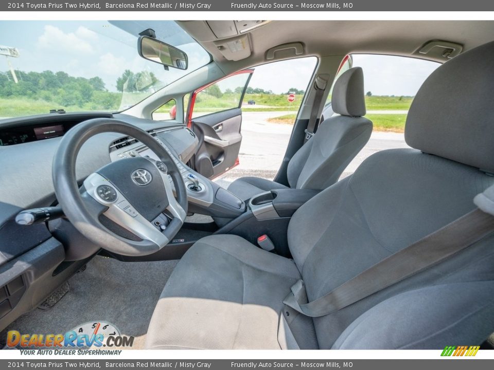 2014 Toyota Prius Two Hybrid Barcelona Red Metallic / Misty Gray Photo #18