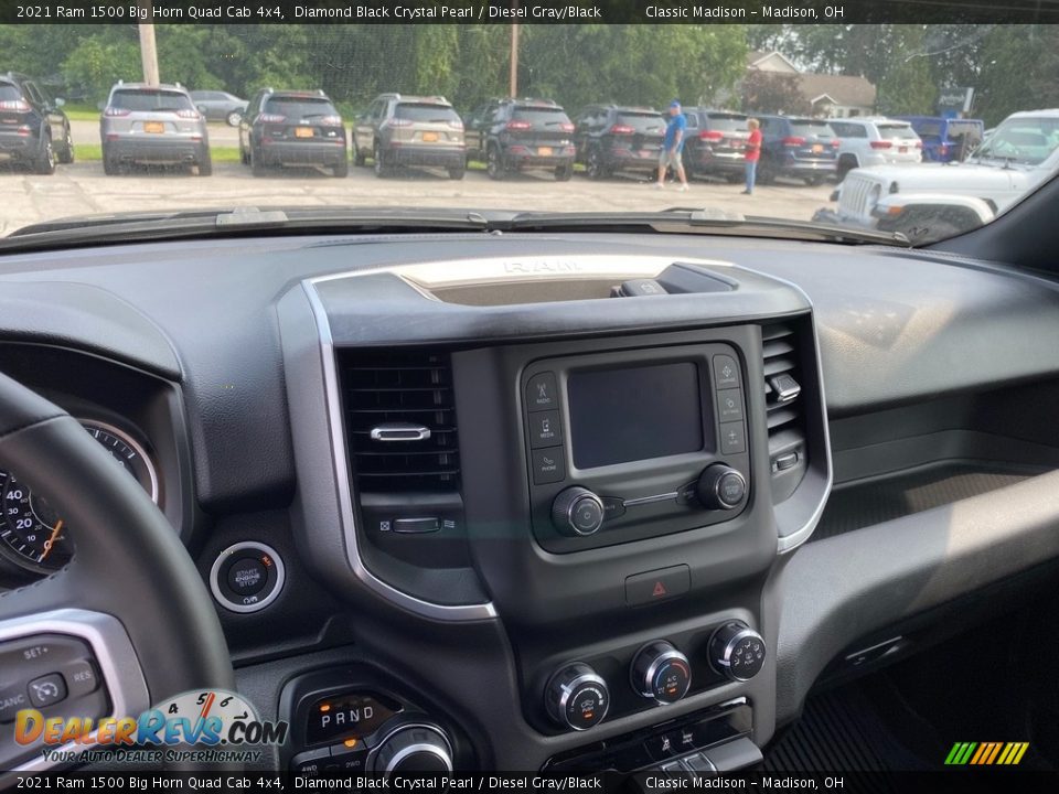 2021 Ram 1500 Big Horn Quad Cab 4x4 Diamond Black Crystal Pearl / Diesel Gray/Black Photo #6