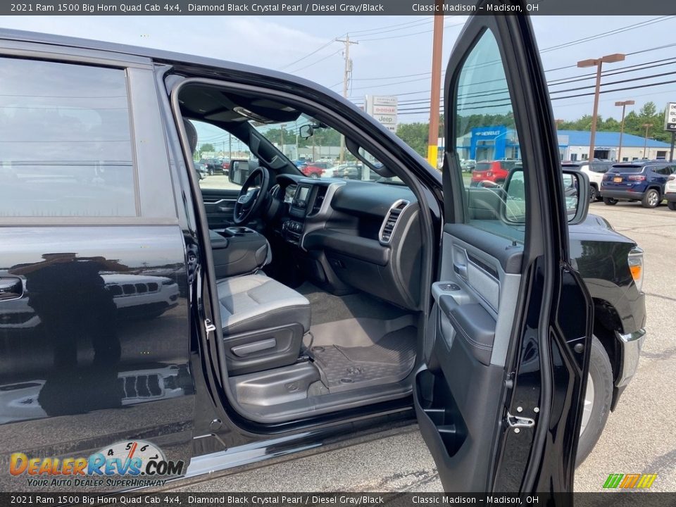 2021 Ram 1500 Big Horn Quad Cab 4x4 Diamond Black Crystal Pearl / Diesel Gray/Black Photo #8
