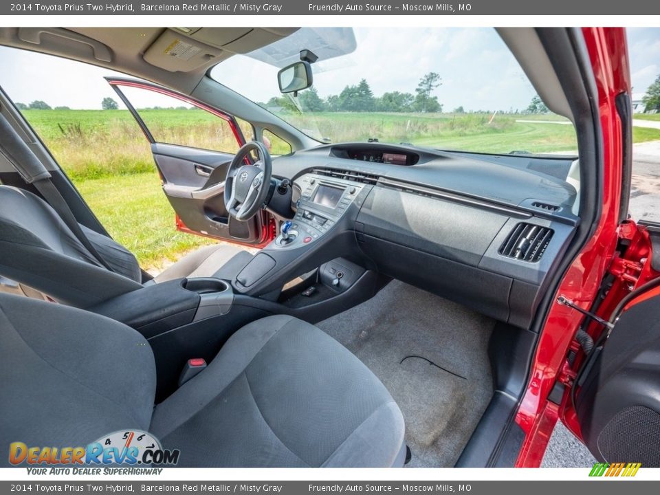 2014 Toyota Prius Two Hybrid Barcelona Red Metallic / Misty Gray Photo #27