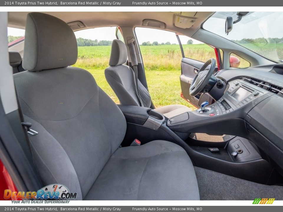 2014 Toyota Prius Two Hybrid Barcelona Red Metallic / Misty Gray Photo #28