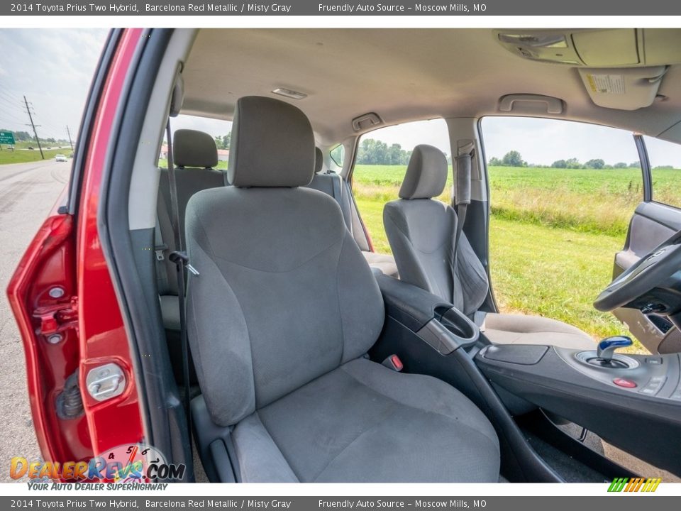 2014 Toyota Prius Two Hybrid Barcelona Red Metallic / Misty Gray Photo #29