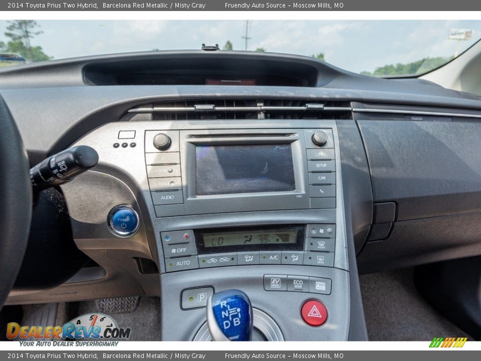 2014 Toyota Prius Two Hybrid Barcelona Red Metallic / Misty Gray Photo #31