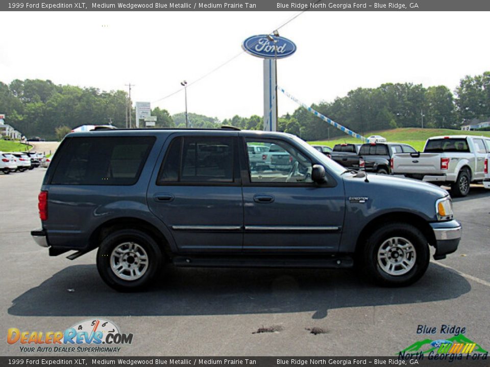 1999 Ford Expedition XLT Medium Wedgewood Blue Metallic / Medium Prairie Tan Photo #6