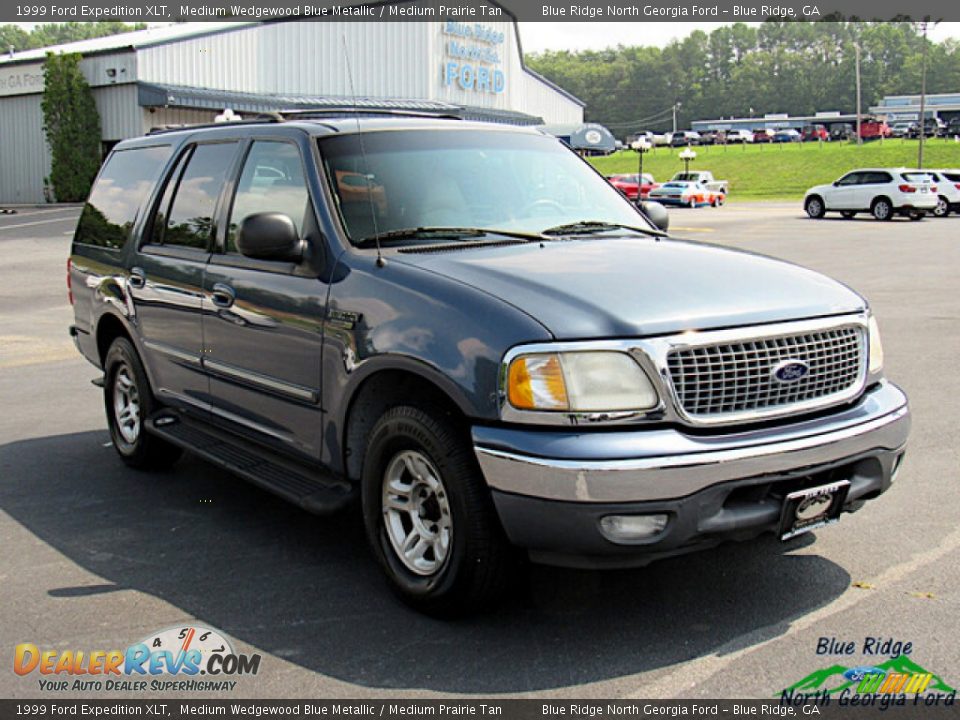 1999 Ford Expedition XLT Medium Wedgewood Blue Metallic / Medium Prairie Tan Photo #7