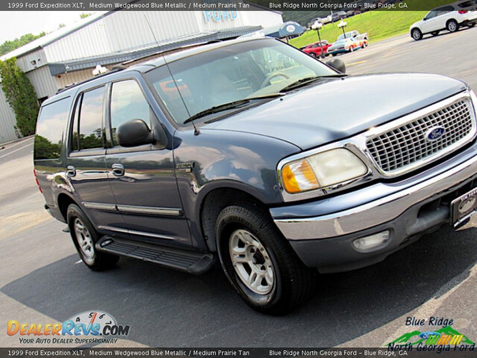 1999 Ford Expedition XLT Medium Wedgewood Blue Metallic / Medium Prairie Tan Photo #20