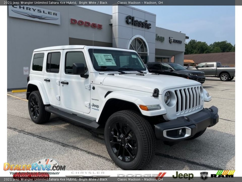 2021 Jeep Wrangler Unlimited Sahara 4xe Hybrid Bright White / Black Photo #1