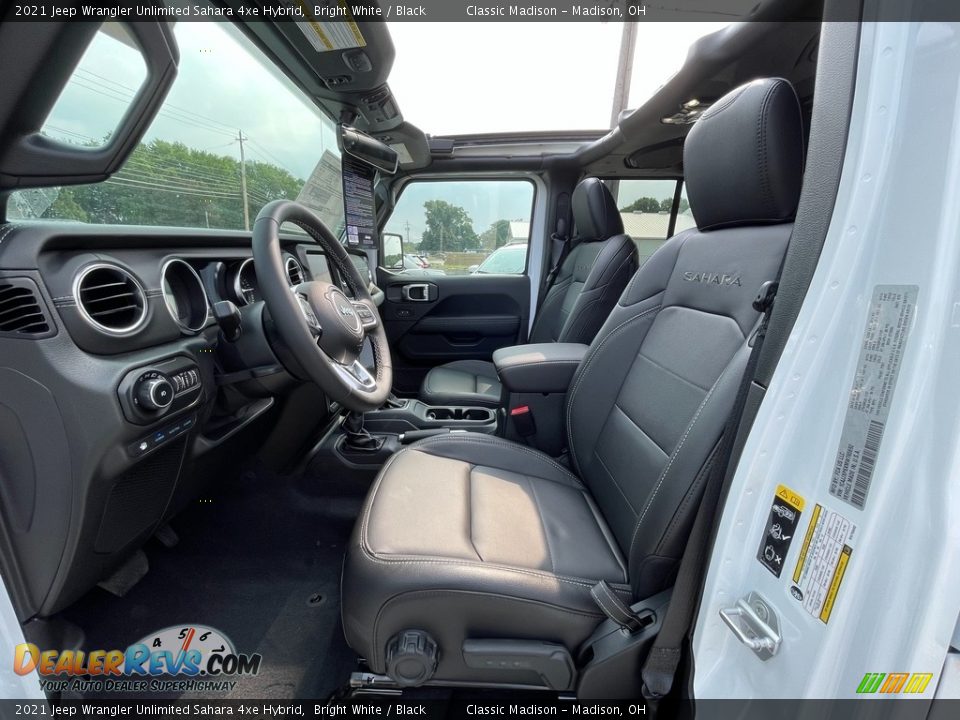Black Interior - 2021 Jeep Wrangler Unlimited Sahara 4xe Hybrid Photo #3
