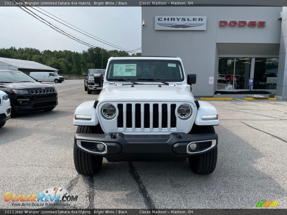 2021 Jeep Wrangler Unlimited Sahara 4xe Hybrid Bright White / Black Photo #8