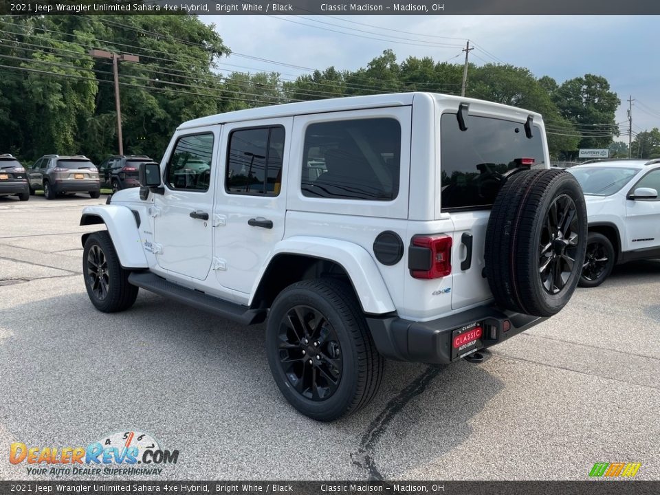 2021 Jeep Wrangler Unlimited Sahara 4xe Hybrid Bright White / Black Photo #10