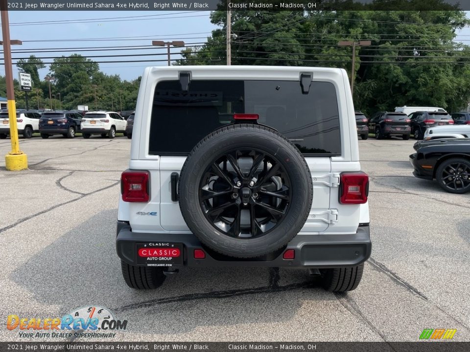 2021 Jeep Wrangler Unlimited Sahara 4xe Hybrid Bright White / Black Photo #11