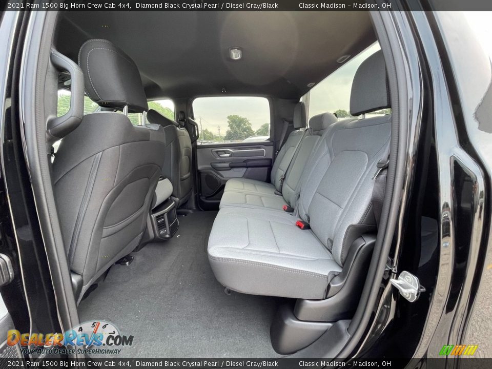 2021 Ram 1500 Big Horn Crew Cab 4x4 Diamond Black Crystal Pearl / Diesel Gray/Black Photo #3
