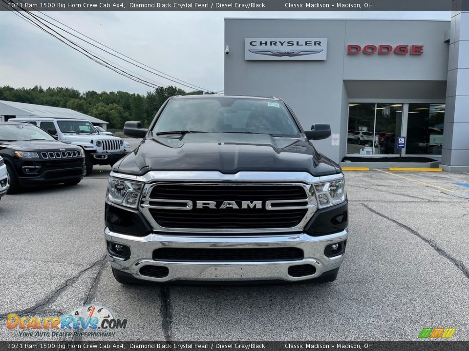 2021 Ram 1500 Big Horn Crew Cab 4x4 Diamond Black Crystal Pearl / Diesel Gray/Black Photo #7