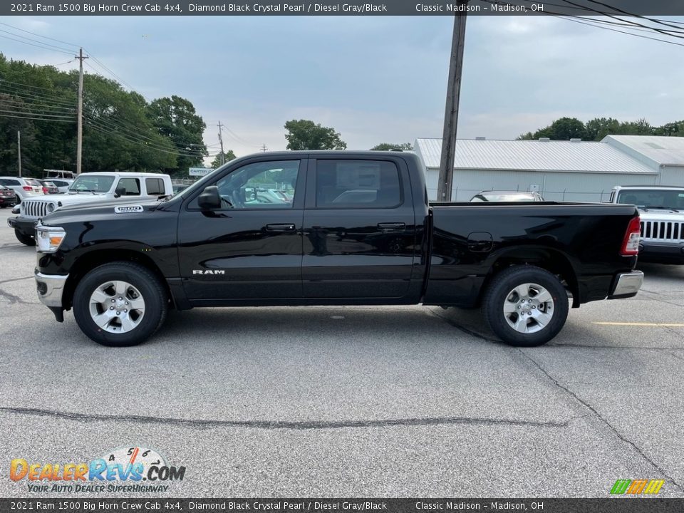 2021 Ram 1500 Big Horn Crew Cab 4x4 Diamond Black Crystal Pearl / Diesel Gray/Black Photo #8