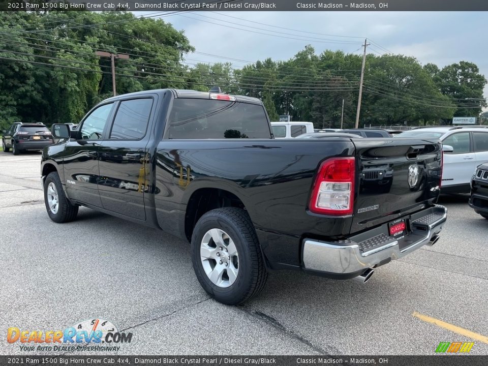 2021 Ram 1500 Big Horn Crew Cab 4x4 Diamond Black Crystal Pearl / Diesel Gray/Black Photo #9