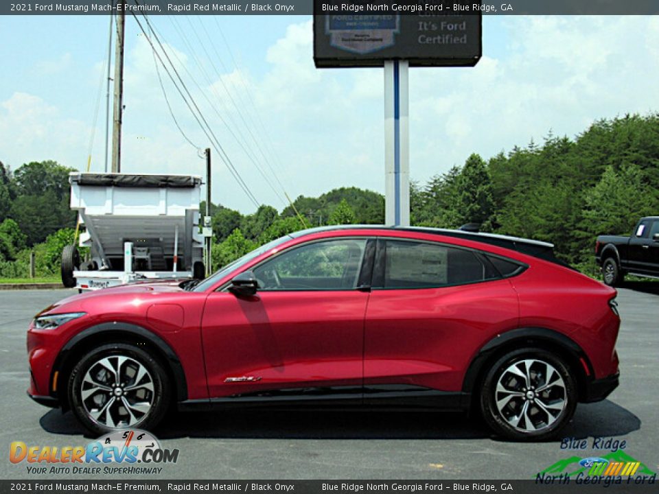 2021 Ford Mustang Mach-E Premium Rapid Red Metallic / Black Onyx Photo #2