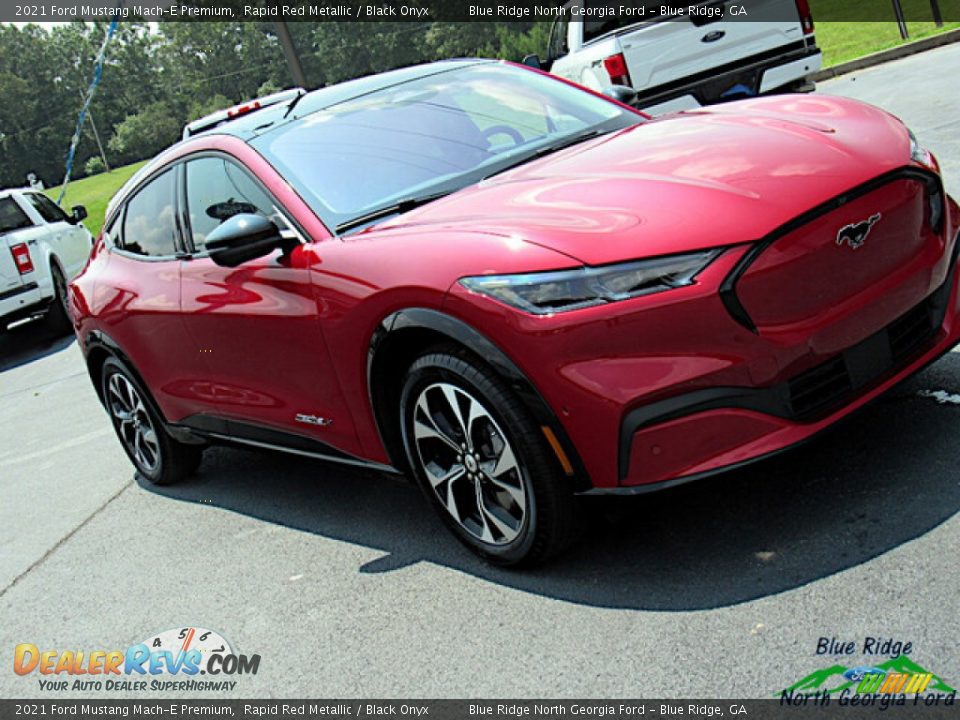 2021 Ford Mustang Mach-E Premium Rapid Red Metallic / Black Onyx Photo #28