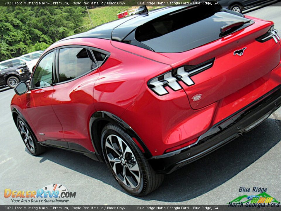 2021 Ford Mustang Mach-E Premium Rapid Red Metallic / Black Onyx Photo #30