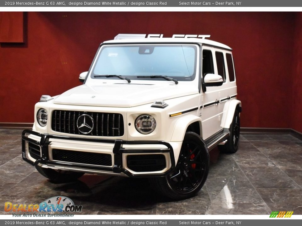 2019 Mercedes-Benz G 63 AMG designo Diamond White Metallic / designo Classic Red Photo #1