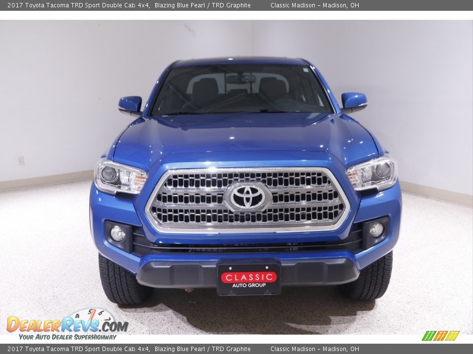 2017 Toyota Tacoma TRD Sport Double Cab 4x4 Blazing Blue Pearl / TRD Graphite Photo #2