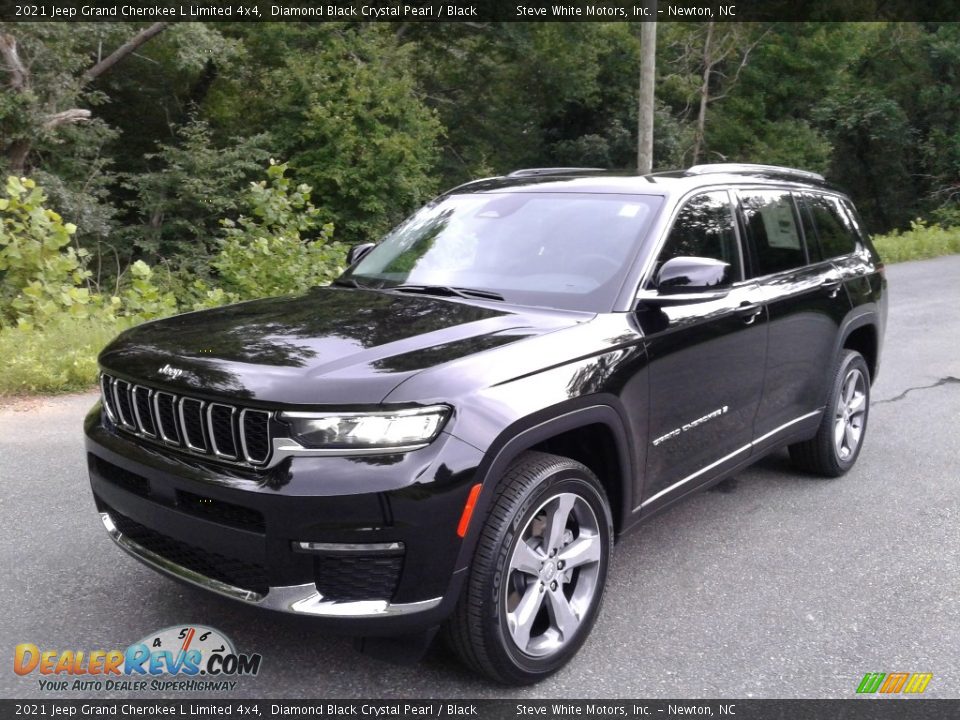 2021 Jeep Grand Cherokee L Limited 4x4 Diamond Black Crystal Pearl / Black Photo #2