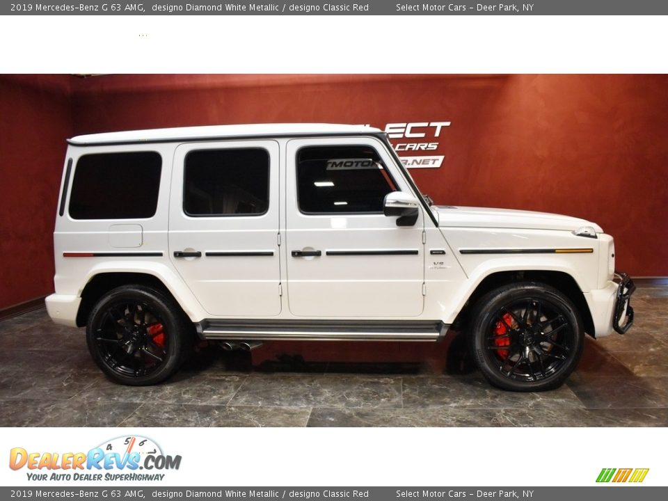 2019 Mercedes-Benz G 63 AMG designo Diamond White Metallic / designo Classic Red Photo #4