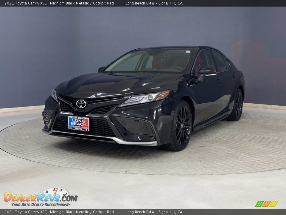 2021 Toyota Camry XSE Midnight Black Metallic / Cockpit Red Photo #3