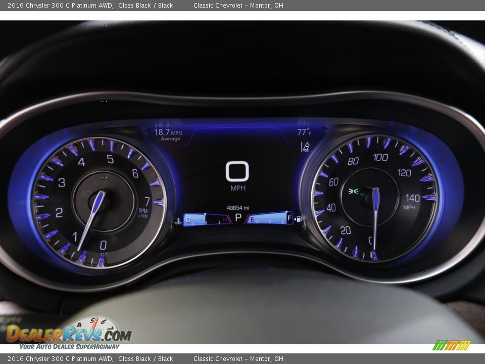 2016 Chrysler 300 C Platinum AWD Gauges Photo #8