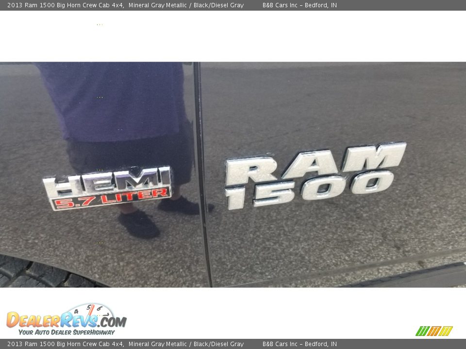 2013 Ram 1500 Big Horn Crew Cab 4x4 Mineral Gray Metallic / Black/Diesel Gray Photo #9
