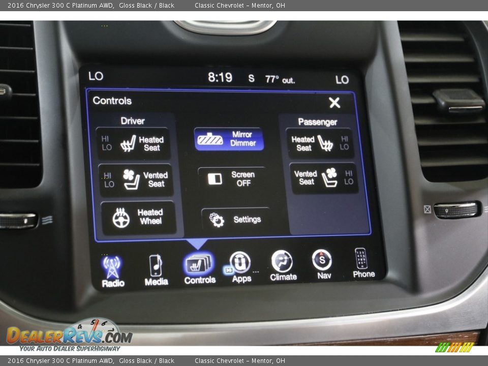 Controls of 2016 Chrysler 300 C Platinum AWD Photo #10