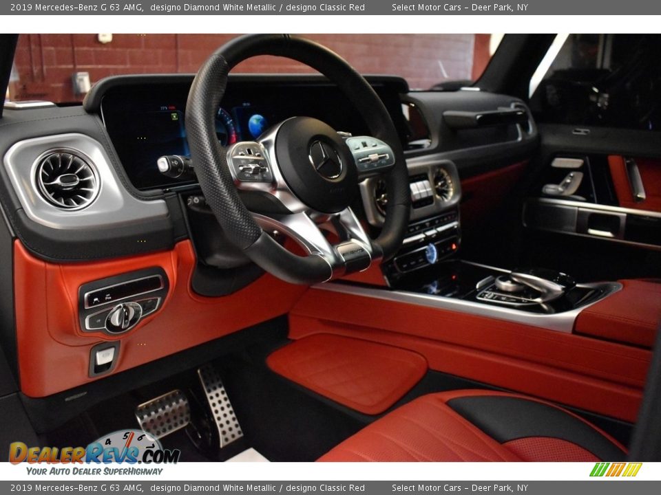 2019 Mercedes-Benz G 63 AMG designo Diamond White Metallic / designo Classic Red Photo #10