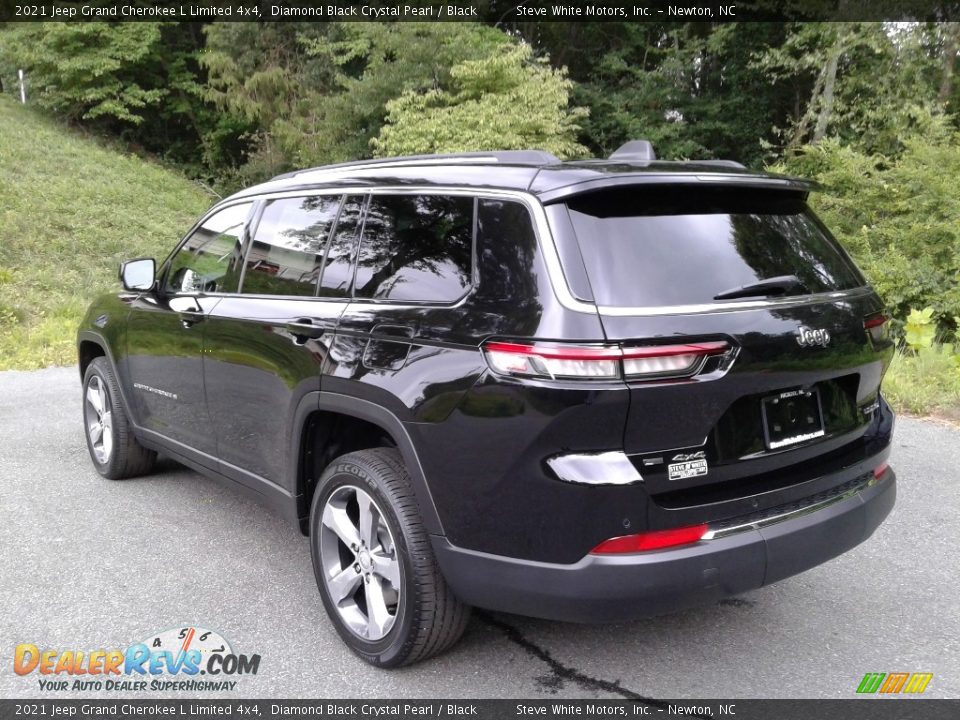 2021 Jeep Grand Cherokee L Limited 4x4 Diamond Black Crystal Pearl / Black Photo #8