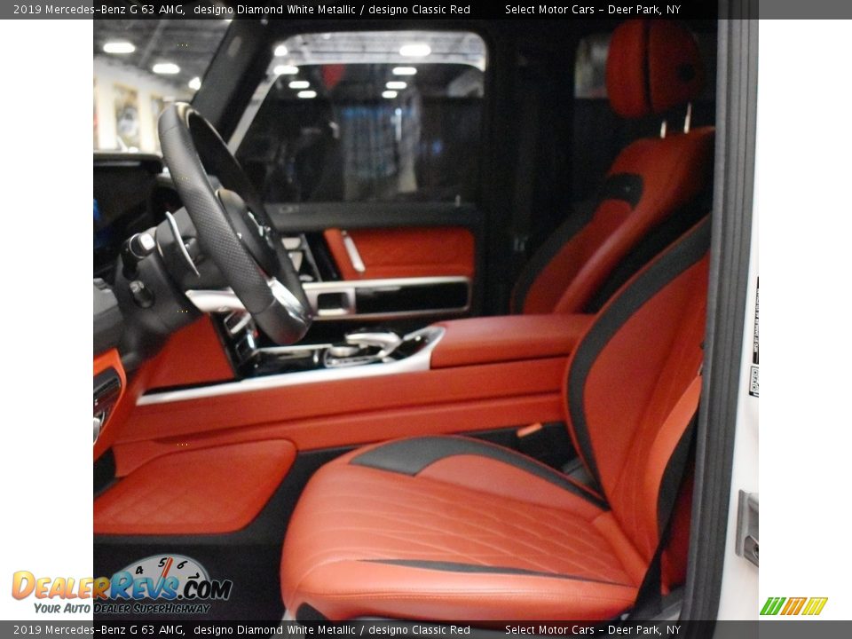 2019 Mercedes-Benz G 63 AMG designo Diamond White Metallic / designo Classic Red Photo #11