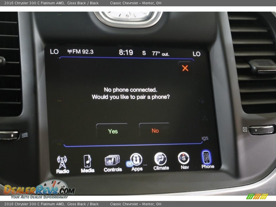 Controls of 2016 Chrysler 300 C Platinum AWD Photo #13