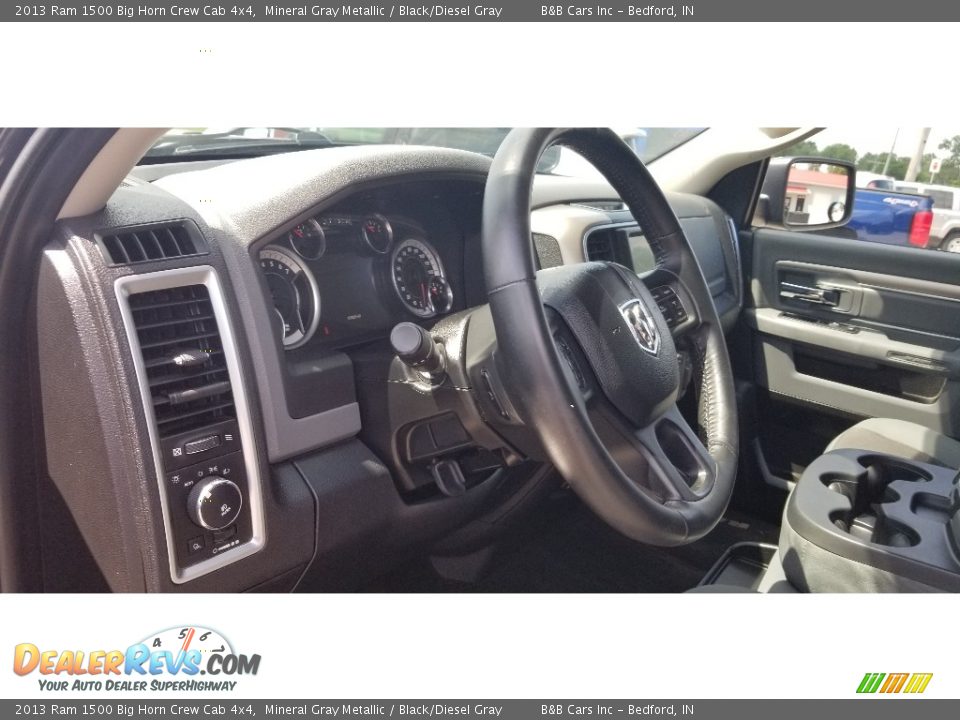2013 Ram 1500 Big Horn Crew Cab 4x4 Mineral Gray Metallic / Black/Diesel Gray Photo #16