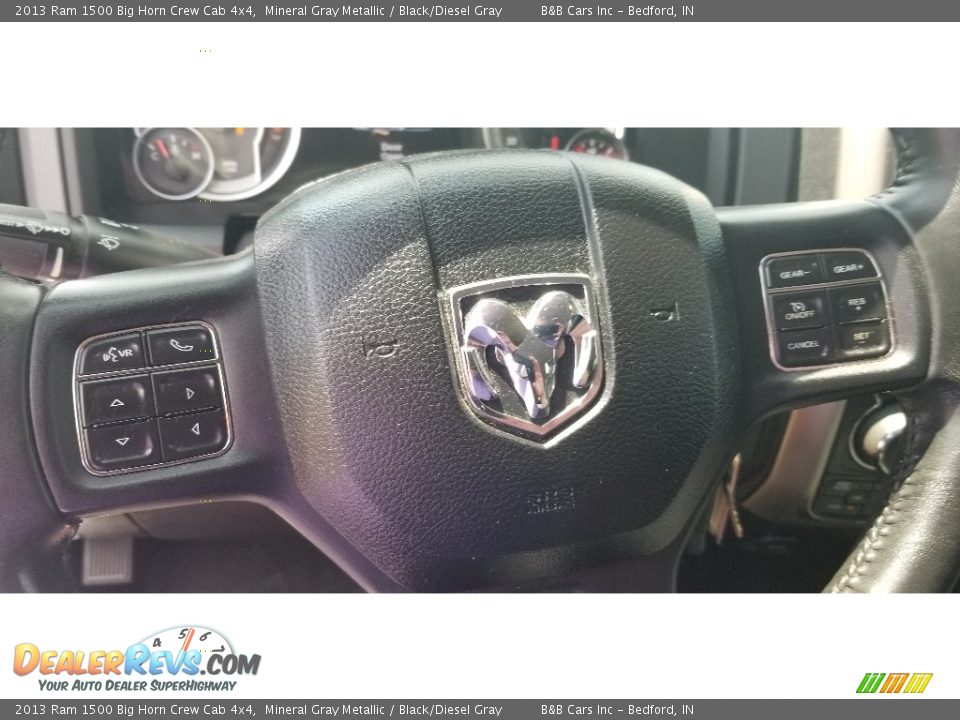 2013 Ram 1500 Big Horn Crew Cab 4x4 Mineral Gray Metallic / Black/Diesel Gray Photo #17
