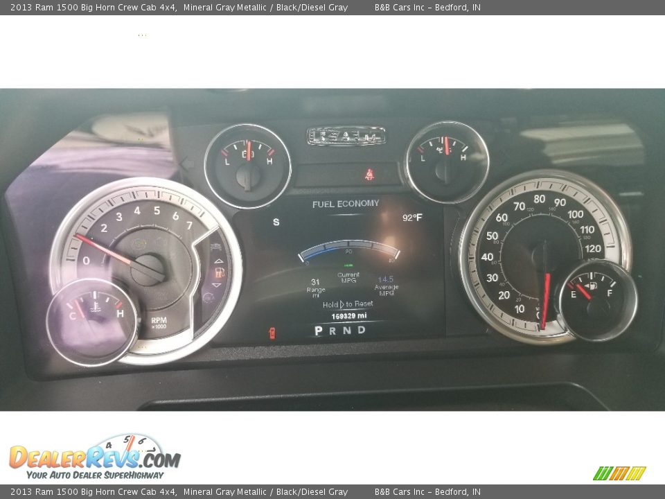 2013 Ram 1500 Big Horn Crew Cab 4x4 Mineral Gray Metallic / Black/Diesel Gray Photo #20