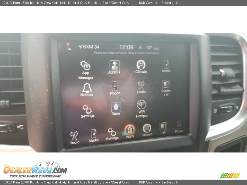 2013 Ram 1500 Big Horn Crew Cab 4x4 Mineral Gray Metallic / Black/Diesel Gray Photo #24