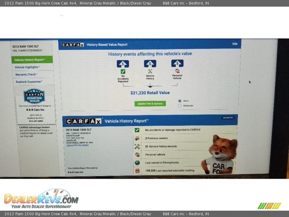 2013 Ram 1500 Big Horn Crew Cab 4x4 Mineral Gray Metallic / Black/Diesel Gray Photo #34
