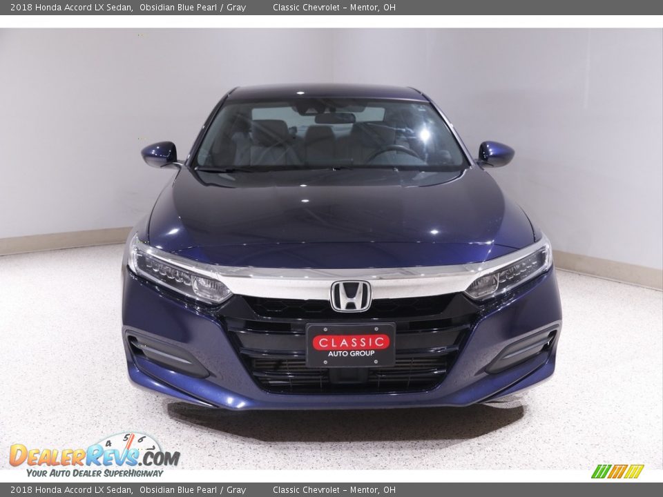 2018 Honda Accord LX Sedan Obsidian Blue Pearl / Gray Photo #2