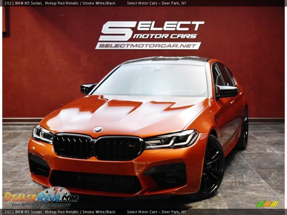 2021 BMW M5 Sedan Motegi Red Metallic / Smoke White/Black Photo #1