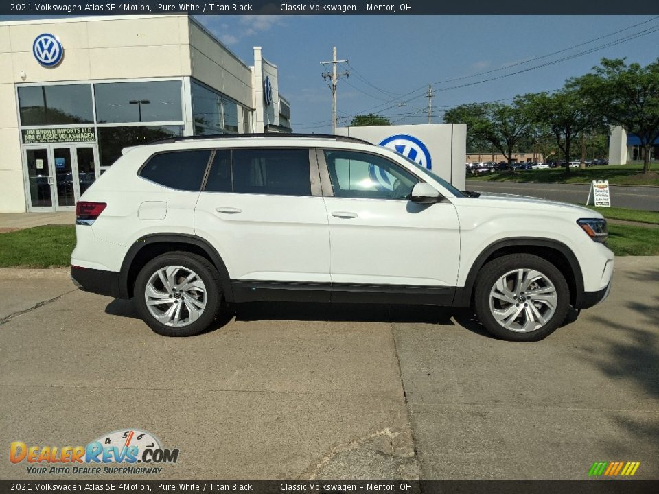 Pure White 2021 Volkswagen Atlas SE 4Motion Photo #2