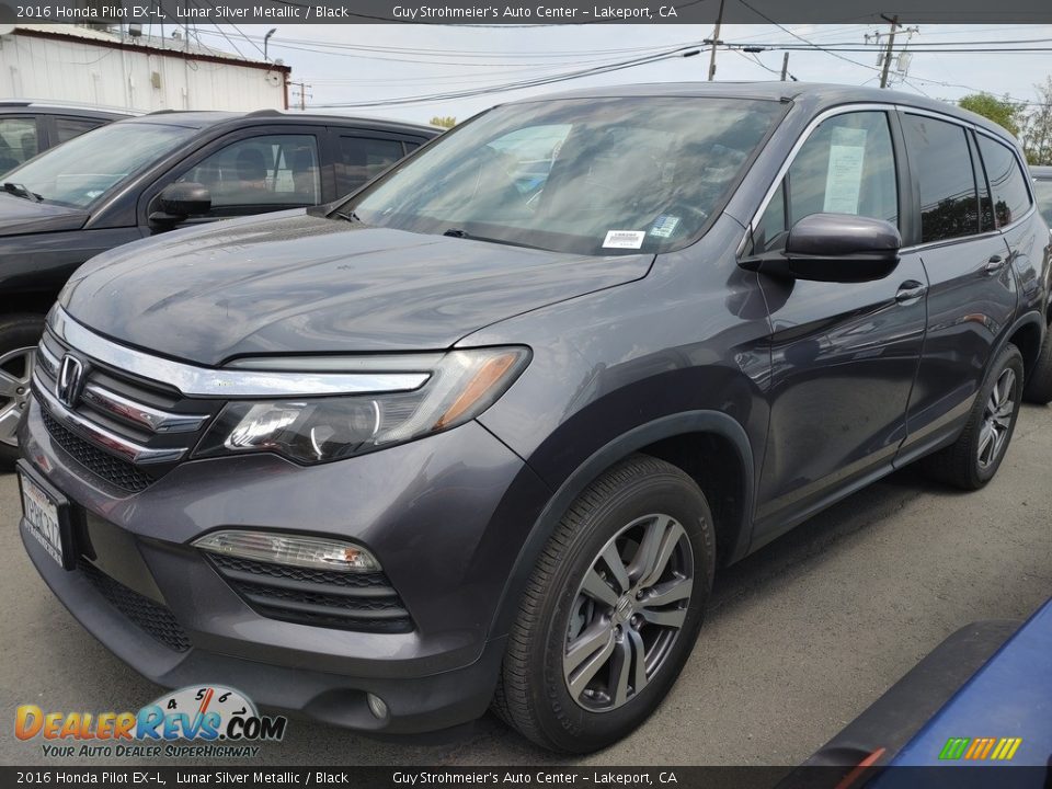 2016 Honda Pilot EX-L Lunar Silver Metallic / Black Photo #3