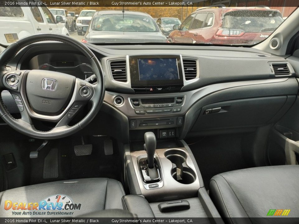 2016 Honda Pilot EX-L Lunar Silver Metallic / Black Photo #8